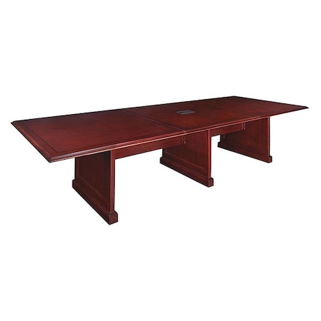 Regency Rectangular Conference Table, 52 in W, 144 in L, 30 in H, Veneer Top, Mahogany TVCTRC14452MH