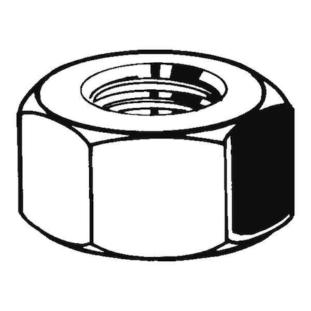 Zoro Select Hex Nut, 3/4"-10, Steel, Grade 5, Plain, 41/64 in Ht, 180 PK B01100.075.0001