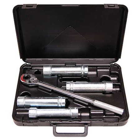 Wheeler-Rex 1/2" Drive Deep Socket SAE 4 Pieces 1 1/16 in to 1 1/4 in , Zinc Plated 964