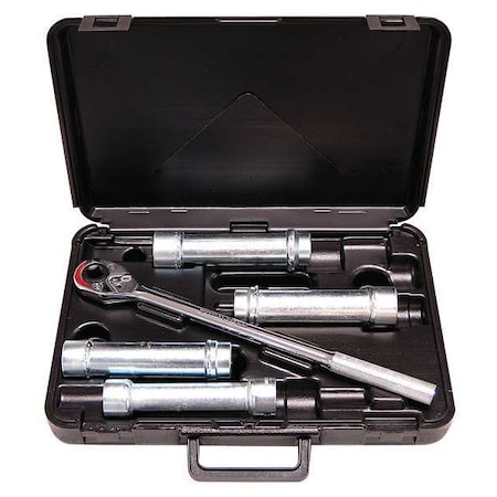 Wheeler-Rex 1/2" Drive Deep Socket Metric 4 Pieces 19 to 24 mm , Zinc Plated 940