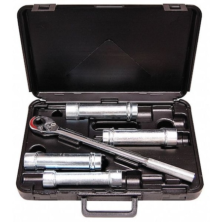 Wheeler-Rex 1/2" Drive Deep Socket Metric 7 Pieces 17 to 30 mm , Zinc Plated 950