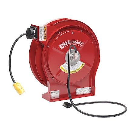 Reelcraft Power Cord Reel with 50 ft. Cord 1-Outlet 12/3 L 5550 123 3