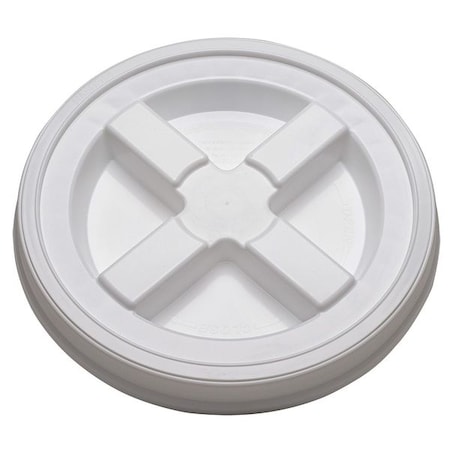 Zoro Select Plastic Pail Lid, Dia 12-3/8 In, White GA5W