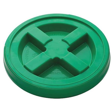 Zoro Select Plastic Pail Lid, Dia 12-3/8 In, Green GA5GRN