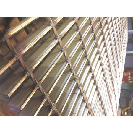 Zoro Select Welded Grating, Smooth, 24x1in., 48in. Span 24125S100-B4
