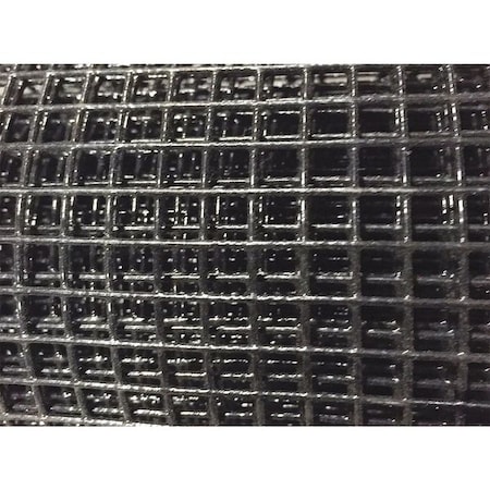 Zoro Select Carbon Steel Wire Mesh, 4 ft W, 1,200 in L, 0.025 in Wire Dia, Black 12004E025-48x1200