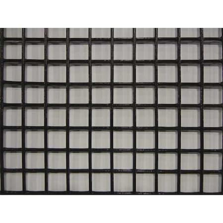 Zoro Select Carbon Steel Wire Mesh, 4 ft W, 1,200 in L, 0.105 in Wire Dia, Black 12100ME105-48x1200