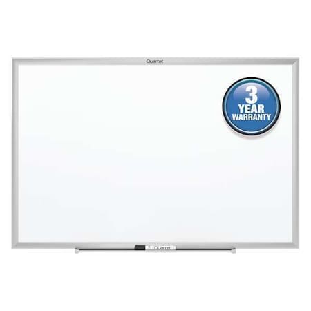 Acco Dry Erase Board, Melamine, 36 in, 60 in, Aluminum Frame, White S535