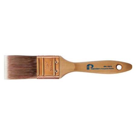 Premier 1-1/2" Flat Sash Paint Brush, Polyester/Nylon Bristle, Wood Handle BM15910