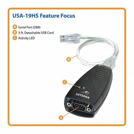 TRIPP LITE High-Speed Usb Serial Adapter USA-19HS