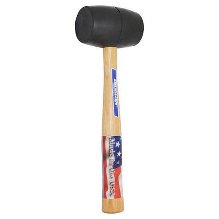 Vaughan Hammer Solid Mallet, Rubber, 20 oz., 13in. 574-31