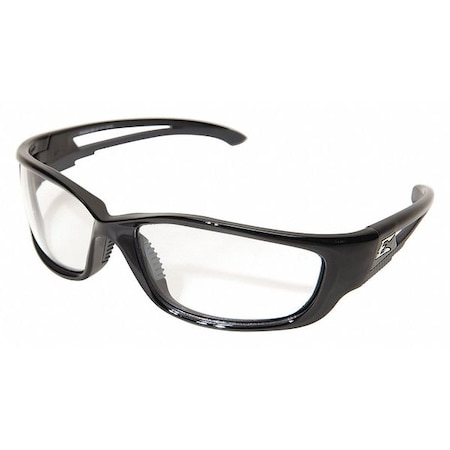Edge Eyewear Kazbek XL, Safety Glasses, Anti-Scratch, Clear Lens, Black Frame, Full-Frame SK-XL111