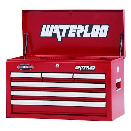 Waterloo Waterloo Top Chest, 6 Drawer, Red, Steel, 26" W x 12" D x 15-5/16" H WCH-266RD