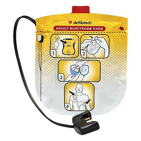 Defibtech Adult Electrode Pads, 7 In. L, PR DDP-2001