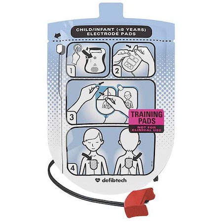 Defibtech Pediatric Electrode Pads, 12 In. L, PR DDP-201TR