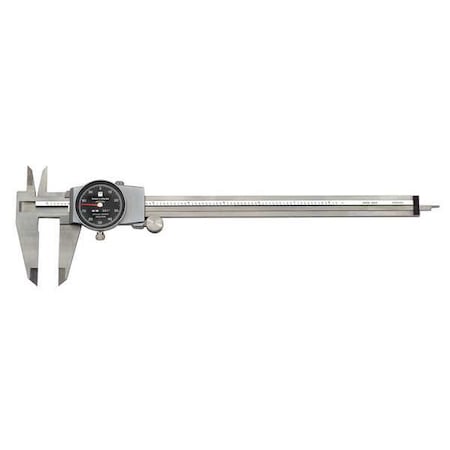 Tesa Brown & Sharpe Dial Caliper, Range 0 to 8In, Jaw 1.9In 599-579-8-5-1