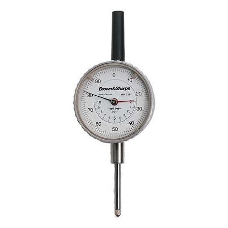 Tesa Brown & Sharpe Dial Indicator, 0 to 1 In, 0-100 14.82022