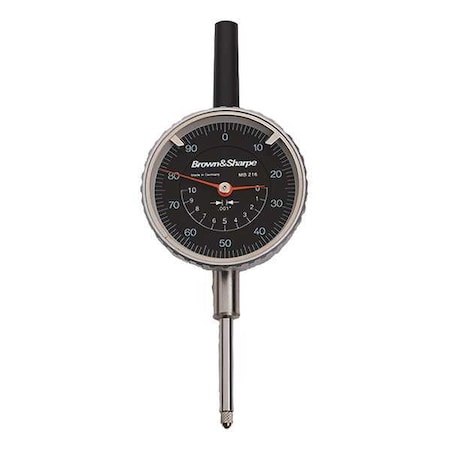 Tesa Brown & Sharpe Dial Indicator, 0 to 1 In, 0-100 14.82023