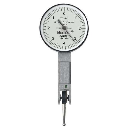 Tesa Brown & Sharpe Dial Test Indicator, Vert, 0 to 0.008 In 599-7033-3
