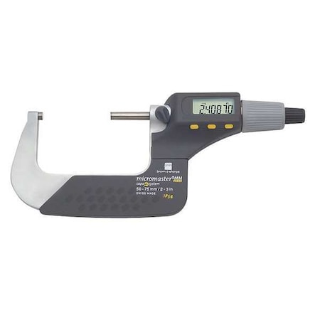 Tesa Brown & Sharpe Outside Micrometer, 2 to 3"/50 to 75mm, Features: Inch/Metric Conversion 06030022