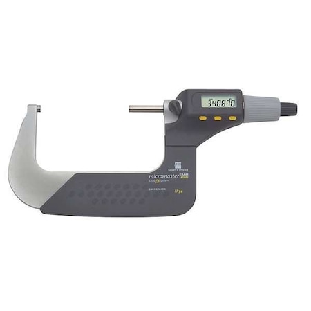 Tesa Brown & Sharpe Outside Micrometer, 3 to 4"/75 to 100mm, Resolution: 0.00005"/0.001mm 06030033