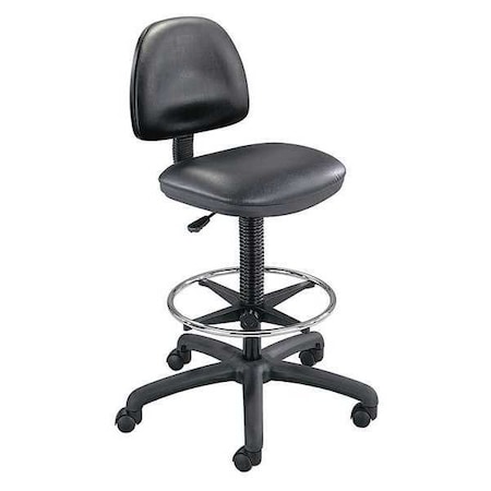 Safco Chair with Footring, 25 in W 25" L 54" H, Vinyl Seat 3406BL