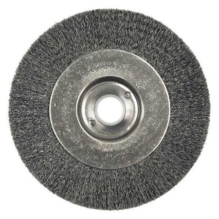 Weiler 4" Narrow Face Crimped Wire Wheel .006" Steel Fill 5/8"-1/2" Arbr Hole 00105