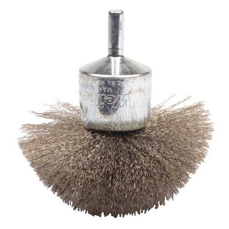 Weiler 2-3/4" Circular Flared Crimped Wire End Brush .008" SS Fill 10048