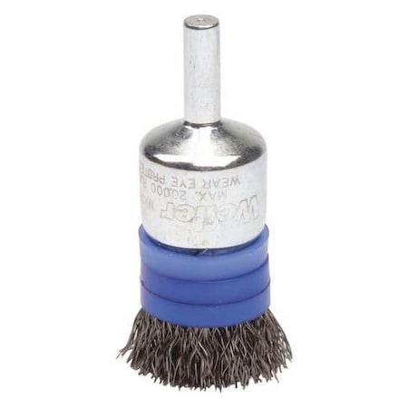 Weiler 3/4" Banded Crimped Wire End Brush .0104" Steel Fill 11103