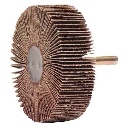 Weiler 3"x1" Tiger Coated Abrasive Flap Wheel 1/4" Stem 80AO 52028