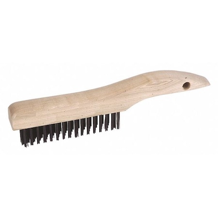 Weiler 5/8 in W Scratch Brush, 5 in L Handle, 1 3/16 in L Brush, Hardwood, 10 in L Overall 44061
