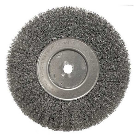 Weiler 10" Narrow Face Crimped Wire Wheel .014" SS Fill 3/4" Arbor Hole 01898