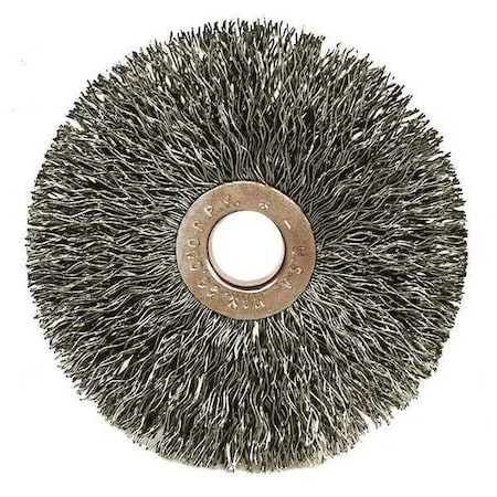 Weiler 3" Small Dia Crimped Wire Wheel .008" SS Fill 1/2" Arbor Hole 16943