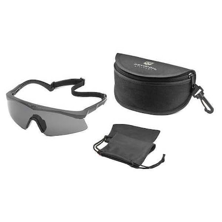 Revision Military Safety Glasses, Anti-Fog & Anti-Scratch, Clear Lens, Black Frame 4-0076-9627
