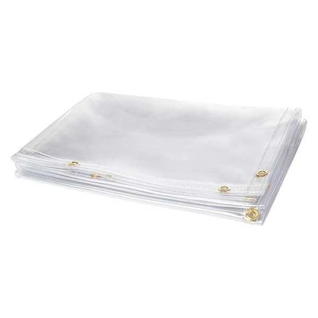 Steiner Welding Curtain, Transparent Vinyl, 6 ft W., 6 ft H., 16 oz/sq yd, 150 Degrees F Withstand Temp. 339-6X6