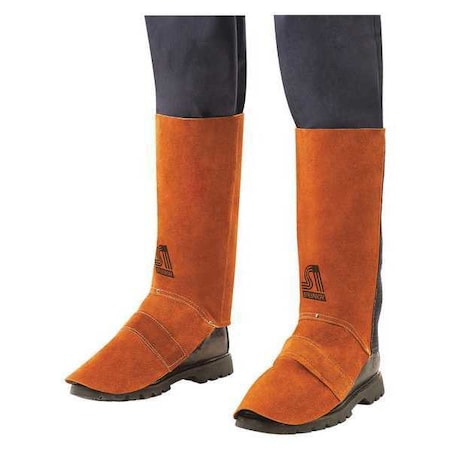 Steiner Leggings, Cowhide, 9 in Length, Hook-and-Loop Closure On Back of Leg Closure, Brown, Universal 12186