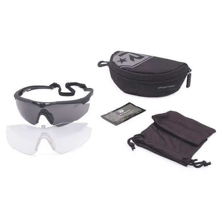Revision Military Safety Glasses, Anti-Fog & Anti-Scratch, Assorted Lens, Black Frame 4-0152-9001