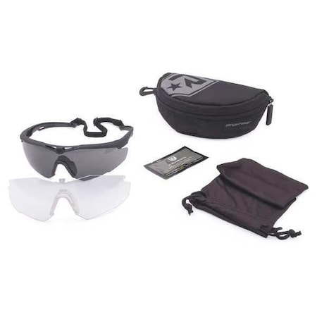 Revision Military Safety Glasses, Anti-Fog &  Anti-Scratch, Assorted Lens, Black Frame 4-0152-0001