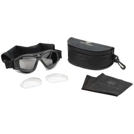 Revision Military Indirect Safety Goggles Goggles, TPU Frame, Clear/Gray Lens, Anti-Fog, Scratch-Resistant 4-0045-0201