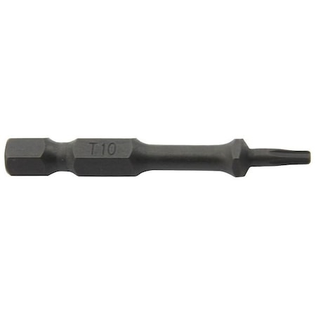 Westward Insert Bit, 1/4", Torx, T10, 2" 38RV87