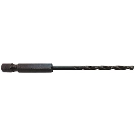 Westward Hex Drill Bit, Impact, 1/8 in., Black Oxide 38RV77