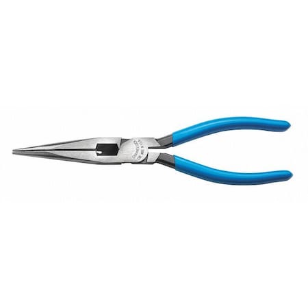 CHANNELLOCK 7 13/16 in XLT Long Nose Plier, Side Cutter Plastisol And Code Blue Grips Handle E318
