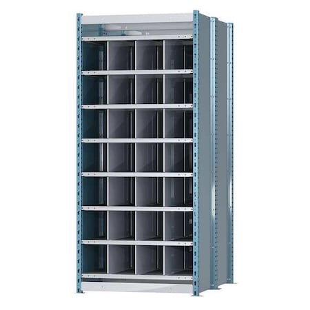 Hallowell Starter Pigeonhole Bin Unit, 36 in W x 48 in D x 87 in H, 28 Compartments, Blue/Gray, Steel HDB28-48PB