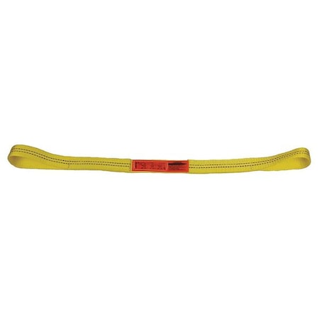 Lift-All Web Sling, Type 3, 4 ft L, 2 in W, Nylon, Yellow EE1202NFX4