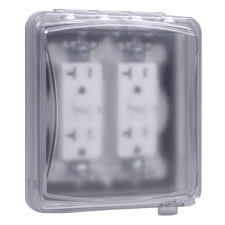 Taymac 2 -Gang Vertical Weatherproof Cover, , Polycarbonate MM1410C