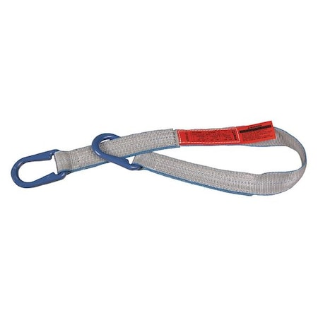 LIFT-ALL Web Sling, Universal Link, 12 ft L, 3 in W, Tuff-Edge Polyester, Silver UU1803TX12