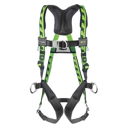 Miller AirCore(TM) Full Body Harness, L/XL, 400 lb., Quick-Connect Chest/ Quick-Connect Leg Straps ACF-QCDUG
