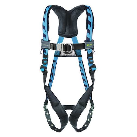 Miller AirCore(TM) Full Body Harness, S/M, 400 lb., Quick-Connect Chest/ Tongue Leg Straps ACF-TBSMB