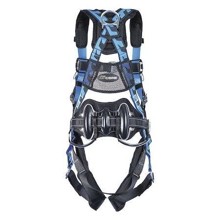 Miller AirCore(TM) Wind Energy Full Body Harness, 2XL/3XL, 400 lb., Quick-Connect Chest/ Side D-Ring AAFW-QCBDP23XB