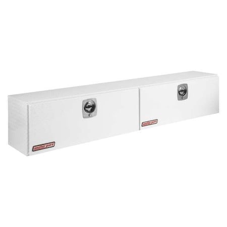Weather Guard 90-1/2"W 15.2 cu. Ft. Super-Side Truck Box, Aluminum, White 391-3-02